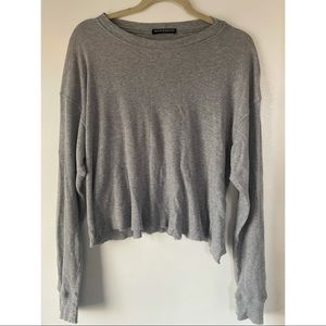 Brandy Melville grey long sleeve comfy grey shirt
